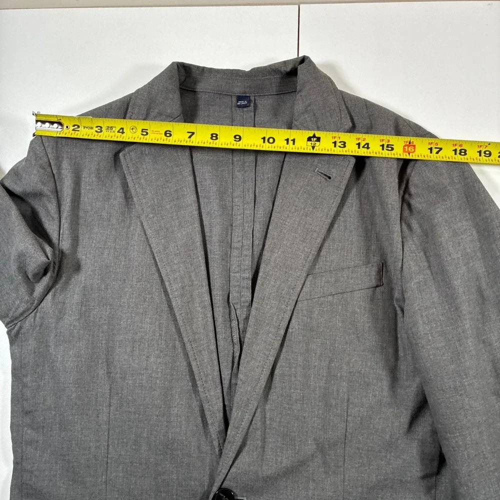 J.Crew Thompson Unstructured Blazer 38 Grey‎ Cotton Twill Jacket (Tag 36)
